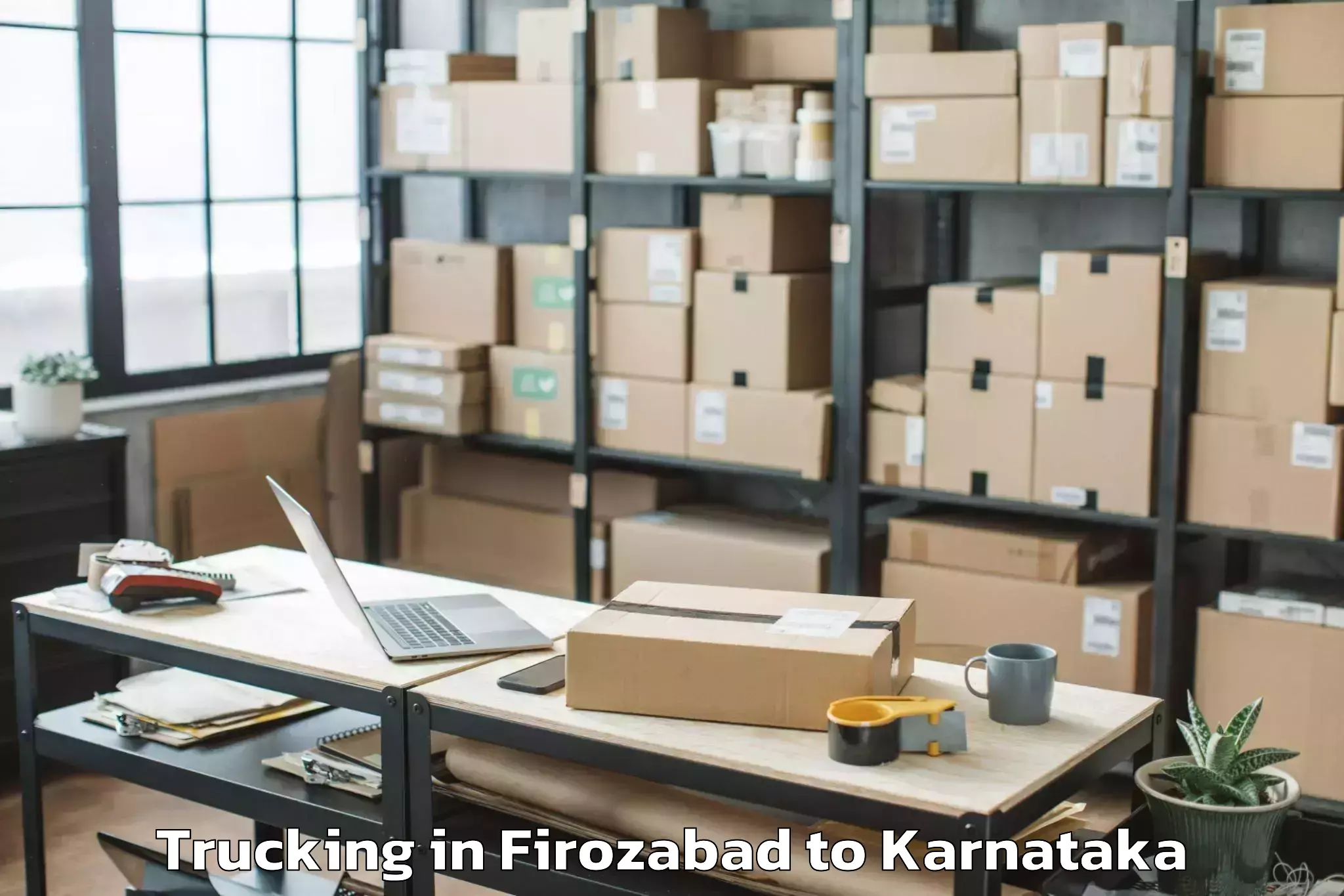 Leading Firozabad to Shiralakoppa Trucking Provider